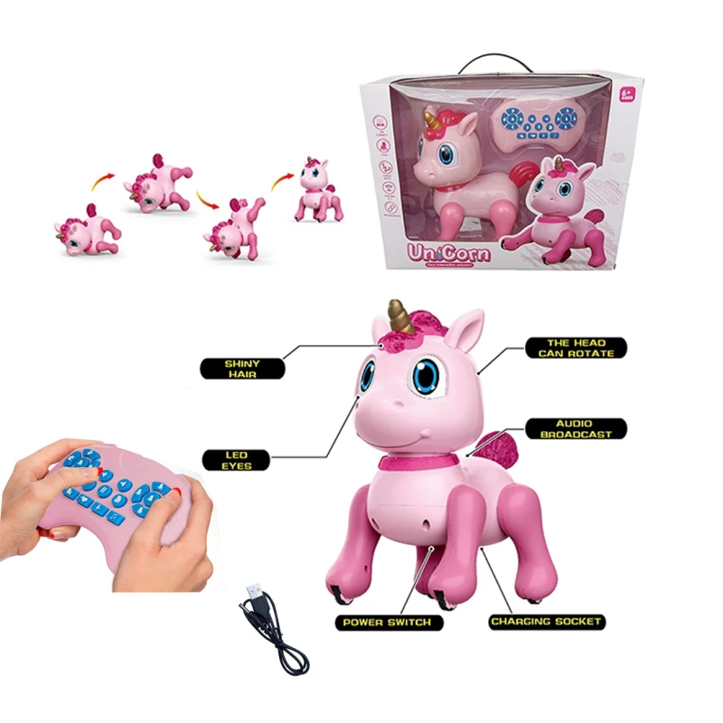 Unicorn Smart RC Robot Toy for Kids - Interactive Programmable Robot Horse with 30+ Sounds & Actions, 2.4G Remote Control, USB Charging, STEM Learning Toy (Ages 5+)